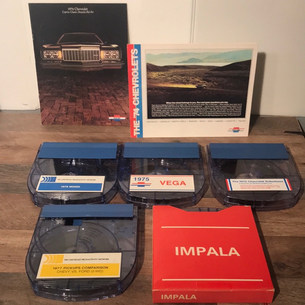 70’s Chevy dealer promo advertising movies and brochures Chevy vs Ford Vega (b)